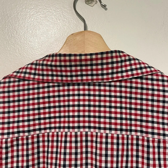 H&M Men’s Slim Fit Long Sleeve Red & Black Checkered Shirt - Medium - Picture 8 of 9
